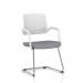 Cosmo Cantilever Chair White Frame Bespoke Colour Seat Quest Shell KCUP4642