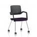 Cosmo Training Chair Black Frame Bespoke Colour Seat Tansy Purple KCUP4652