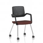 Cosmo Training Chair Black Frame Bespoke Colour Seat Rivet Forge KCUP4653
