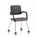 Cosmo Training Chair Black Frame Bespoke Colour Seat Rivet Fuse KCUP4654