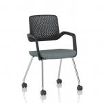 Cosmo Training Chair Black Frame Bespoke Colour Seat Rivet Tensile KCUP4656