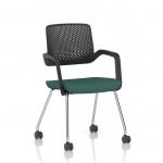 Cosmo Training Chair Black Frame Bespoke Colour Seat Quest Kelp KCUP4658