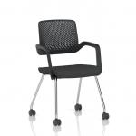 Cosmo Training Chair Black Frame Bespoke Colour Seat Quest Mussel KCUP4660
