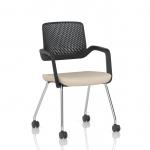Cosmo Training Chair Black Frame Bespoke Colour Seat Quest Salt KCUP4661
