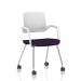 Cosmo Training Chair White Frame Bespoke Colour Seat Tansy Purple KCUP4672