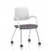 Cosmo Training Chair White Frame Bespoke Colour Seat Rivet Fuse KCUP4674