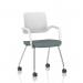 Cosmo Training Chair White Frame Bespoke Colour Seat Rivet Tensile KCUP4676