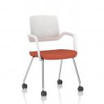 Cosmo Training Chair White Frame Bespoke Colour Seat Quest Crab KCUP4677