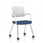 Cosmo Training Chair White Frame Bespoke Colour Seat Quest Limpet KCUP4679