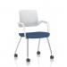 Cosmo Training Chair White Frame Bespoke Colour Seat Quest Limpet KCUP4679