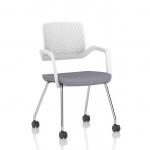 Cosmo Training Chair White Frame Bespoke Colour Seat Quest Shell KCUP4682