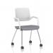 Cosmo Training Chair White Frame Bespoke Colour Seat Quest Shell KCUP4682