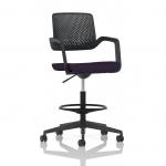 Cosmo Hi Rise Chair Black Frame Bespoke Colour Seat Tansy Purple KCUP4692