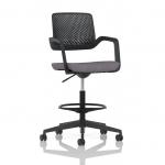 Cosmo Hi Rise Chair Black Frame Bespoke Colour Seat Rivet Fuse KCUP4694