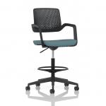 Cosmo Hi Rise Chair Black Frame Bespoke Colour Seat Rivet Quench KCUP4695
