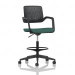 Cosmo Hi Rise Chair Black Frame Bespoke Colour Seat Quest Kelp KCUP4698