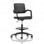 Cosmo Hi Rise Chair Black Frame Bespoke Colour Seat Quest Mussel KCUP4700