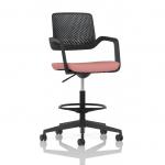 Cosmo Hi Rise Chair Black Frame Bespoke Colour Seat Quest Shrimp KCUP4703