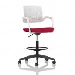 Cosmo Hi Rise Chair White Frame Bespoke Colour Seat Bergamot Cherry KCUP4705