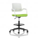 Cosmo Hi Rise Chair White Frame Bespoke Colour Seat Myrrh Green KCUP4708