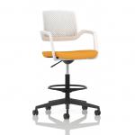 Cosmo Hi Rise Chair White Frame Bespoke Colour Seat Senna Yellow KCUP4709