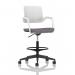 Cosmo Hi Rise Chair White Frame Bespoke Colour Seat Rivet Fuse KCUP4714