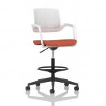 Cosmo Hi Rise Chair White Frame Bespoke Colour Seat Quest Crab KCUP4717