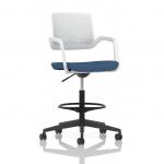 Cosmo Hi Rise Chair White Frame Bespoke Colour Seat Quest Limpet KCUP4719