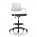 Cosmo Hi Rise Chair White Frame Bespoke Colour Seat Quest Mussel KCUP4720