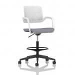 Cosmo Hi Rise Chair White Frame Bespoke Colour Seat Quest Shell KCUP4722