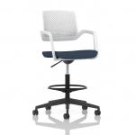 Cosmo Hi Rise Chair White Frame Bespoke Colour Seat Quest Whelk KCUP4724