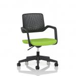 Cosmo Task Operator Chair Black Frame Bespoke Colour Seat Myrrh Green KCUP4728