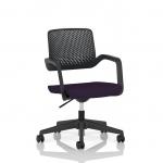 Cosmo Task Operator Chair Black Frame Bespoke Colour Seat Tansy Purple KCUP4732
