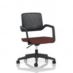 Cosmo Task Operator Chair Black Frame Bespoke Colour Seat Rivet Forge KCUP4733