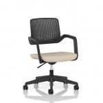 Cosmo Task Operator Chair Black Frame Bespoke Colour Seat Quest Salt KCUP4741