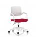 Cosmo Task Operator Chair White Frame Bespoke Colour Seat Bergamot Cherry KCUP4745