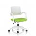 Cosmo Task Operator Chair White Frame Bespoke Colour Seat Myrrh Green KCUP4748
