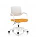 Cosmo Task Operator Chair White Frame Bespoke Colour Seat Senna Yellow KCUP4749