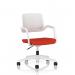 Cosmo Task Operator Chair White Frame Bespoke Colour Seat Tabasco Orange KCUP4751