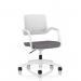 Cosmo Task Operator Chair White Frame Bespoke Colour Seat Rivet Fuse KCUP4754