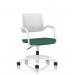Cosmo Task Operator Chair White Frame Bespoke Colour Seat Quest Kelp KCUP4758