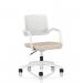 Cosmo Task Operator Chair White Frame Bespoke Colour Seat Quest Salt KCUP4761