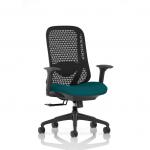 Prism Mesh Back Chair With Height Adjustable Arms Bespoke Colour Seat Maringa Teal KCUP4767