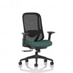 Prism Mesh Back Chair With Height Adjustable Arms Bespoke Colour Seat Quest Kelp KCUP4778