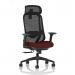 Prism Mesh Back Chair With Height Adjustable Arms with Headrest Bespoke Colour Seat Ginseng Chilli KCUP4786