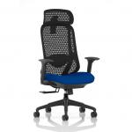 Prism Mesh Back Chair With Height Adjustable Arms with Headrest Bespoke Colour Seat Stevia Blue KCUP4790