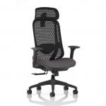 Prism Mesh Back Chair With Height Adjustable Arms with Headrest Bespoke Colour Seat Rivet Fuse KCUP4794