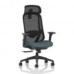 Prism Mesh Back Chair With Height Adjustable Arms with Headrest Bespoke Colour Seat Rivet Quench KCUP4795