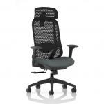 Prism Mesh Back Chair With Height Adjustable Arms with Headrest Bespoke Colour Seat Rivet Tensile KCUP4796