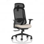 Prism Mesh Back Chair With Height Adjustable Arms with Headrest Bespoke Colour Seat Quest Salt KCUP4801